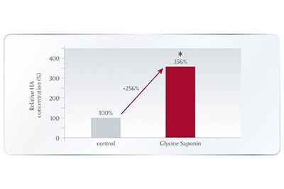 vergleich glycine saponin hyaluronsäure produktion