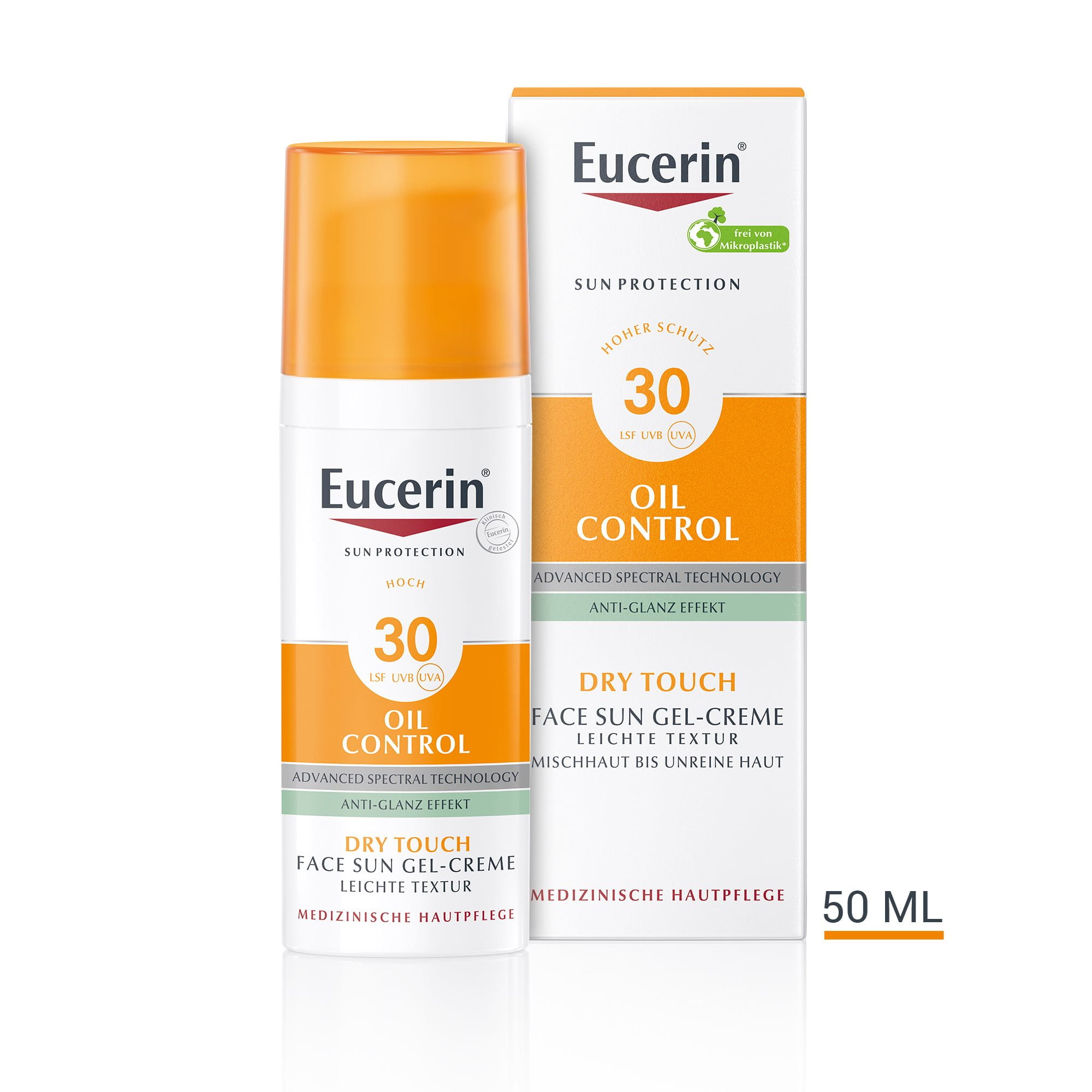Eucerin Слънцезащитен гел-крем за лице за мазна кожа SPF 30
