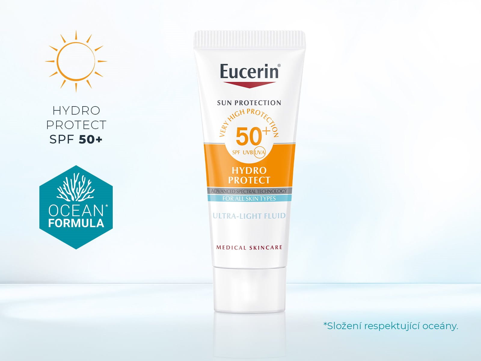 ULTRA LEHKÝ FLUID NA OBLIČEJ HYDRO PROTECT SPF 50+, 5 ml 