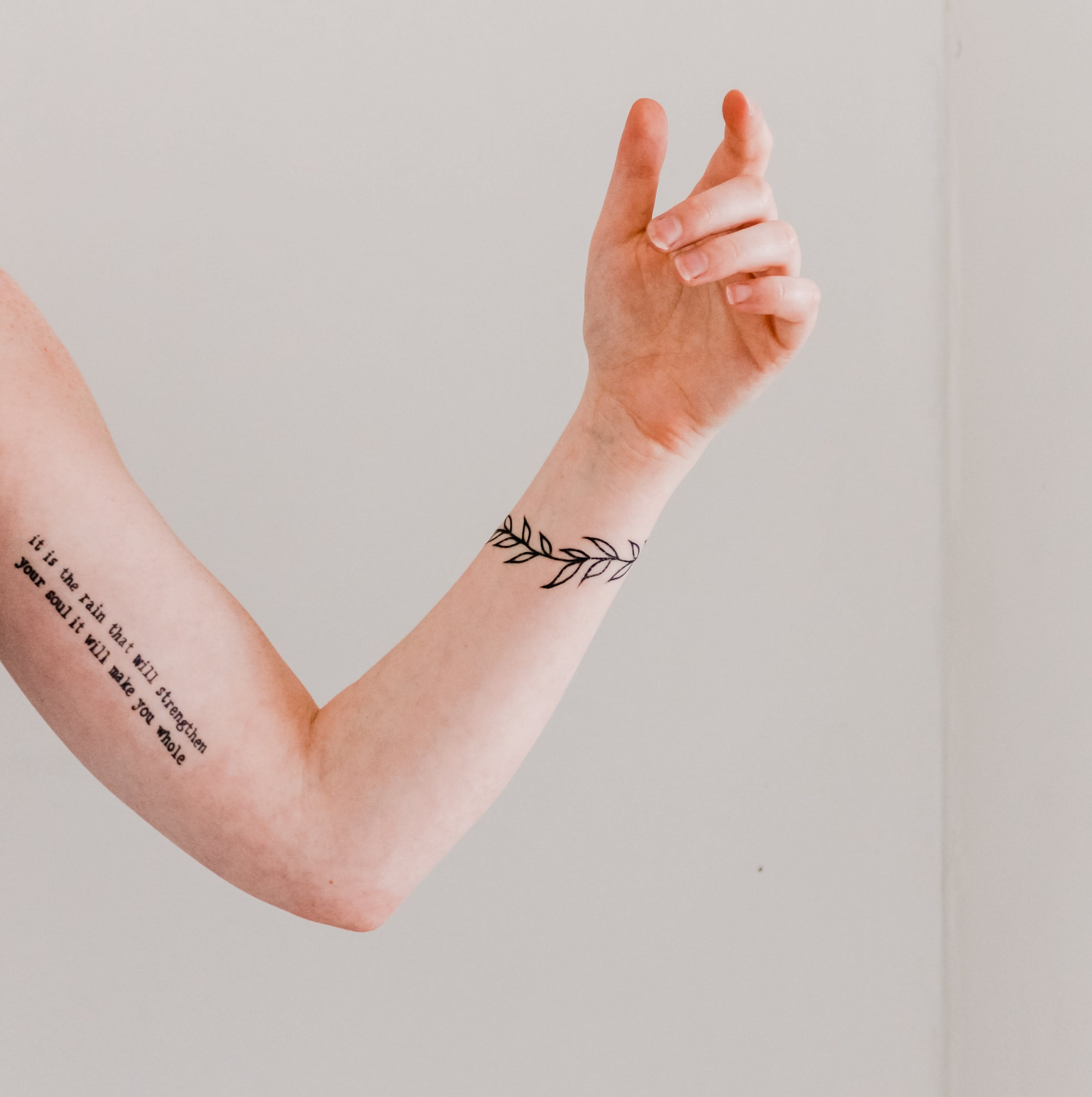 a tattooed arm