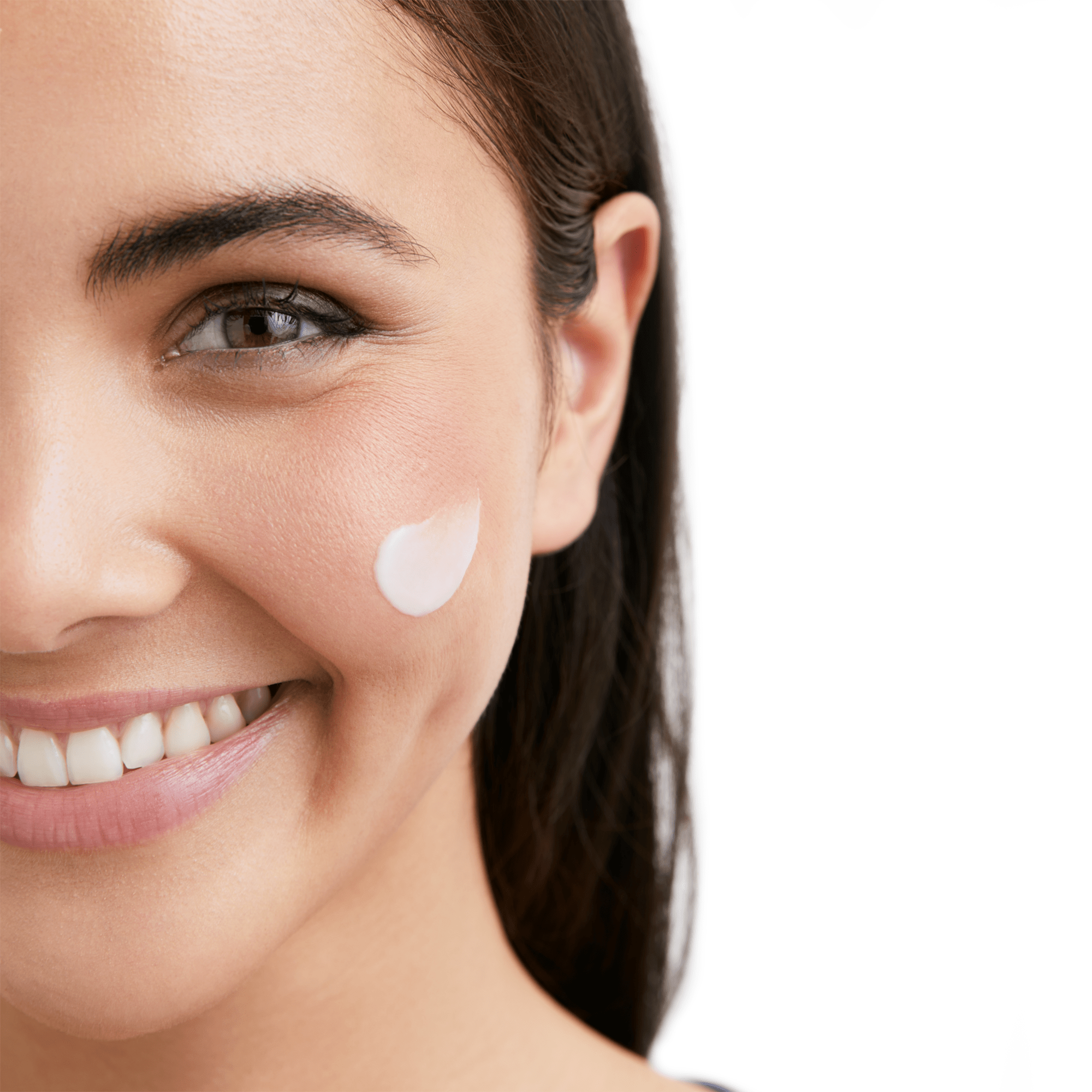 woman using cream as part of dry skin routine