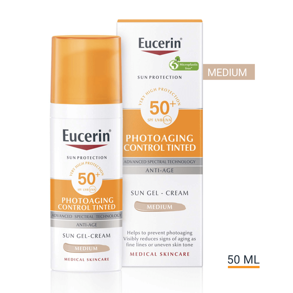 Eucerin Sun Photoaging Control Színezett napozó krém arcra FF50+  