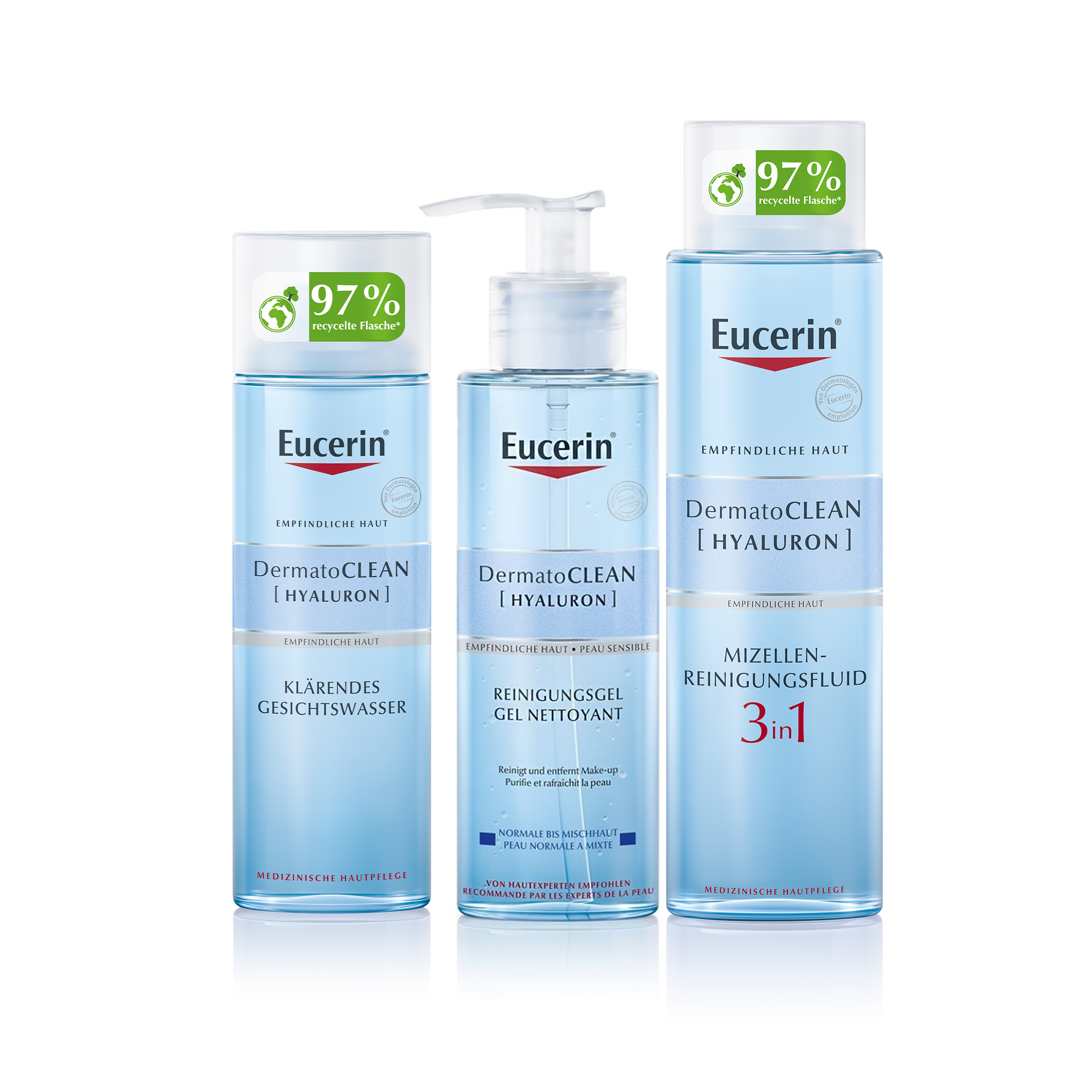 Eucerin DermatoCLEAN – produkty oczyszczające z Kwasem Hialuronowym.