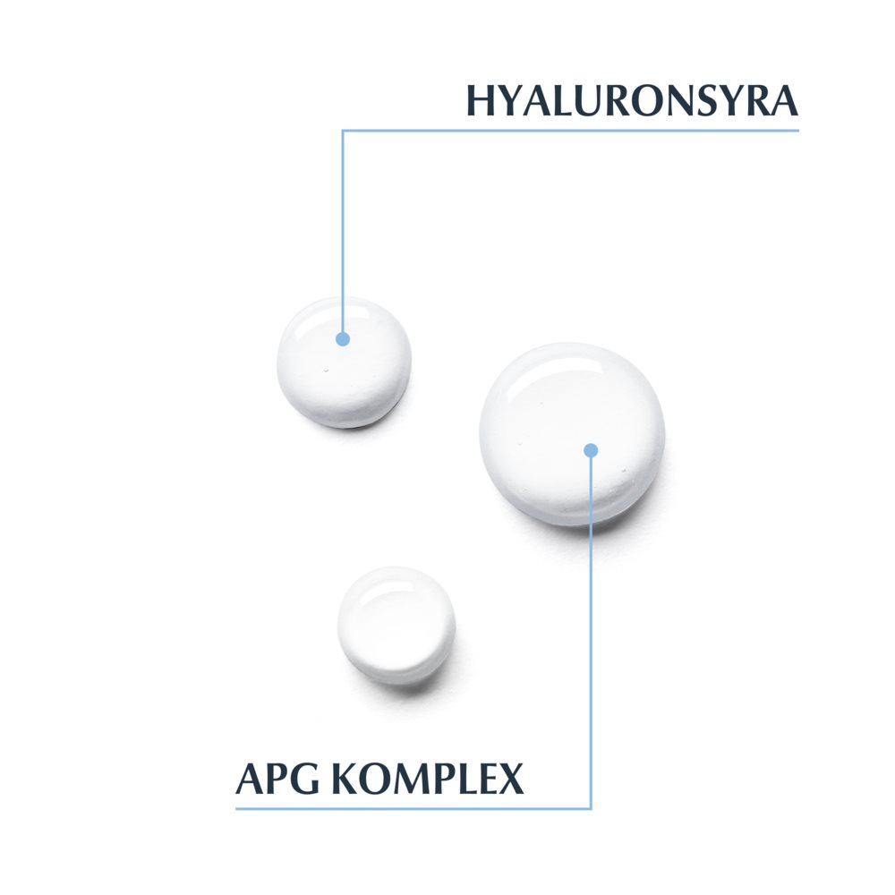Bild på formula som visar de viktigaste ingredienserna Hyaluronsyra och AGP Komplex