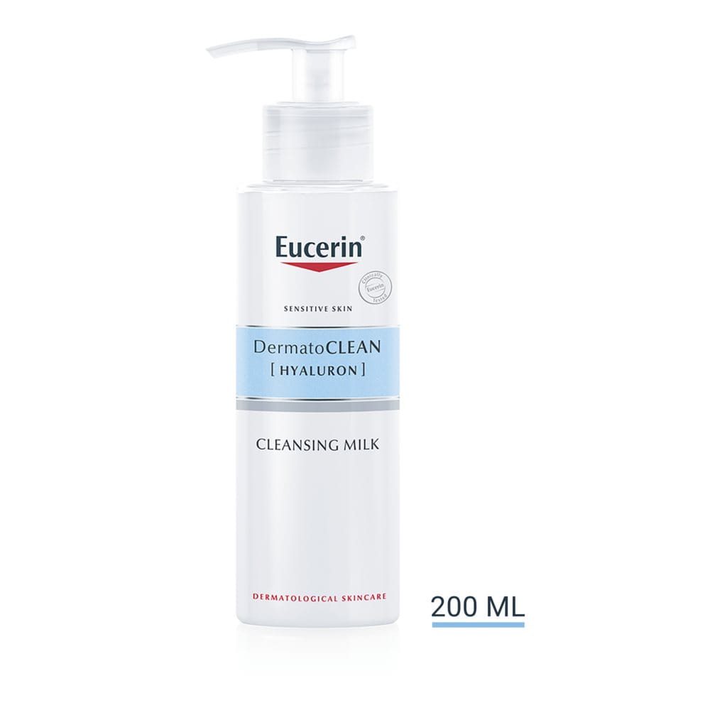 Produktbild på DermatoCLEAN Cleansing Milk med mängd angiven i text 200 ml
