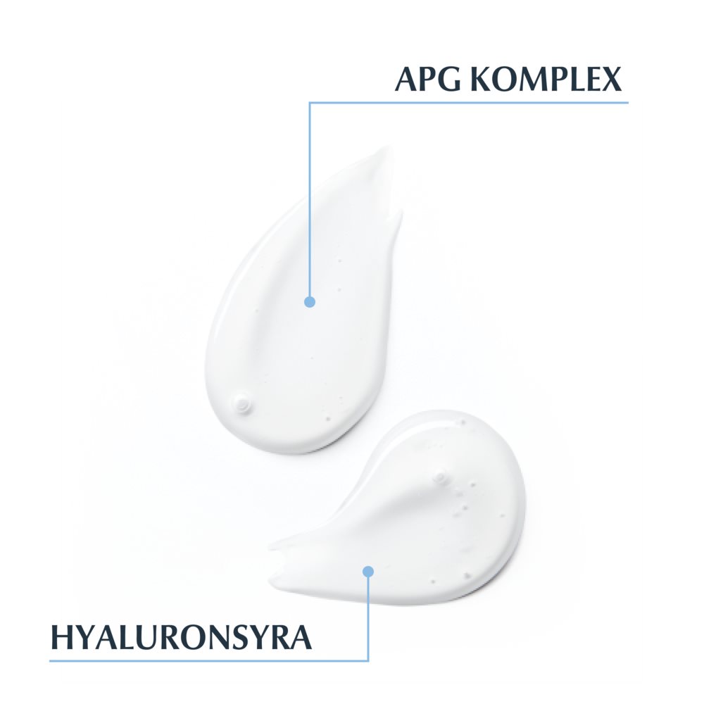 Bild på DermatoClean Cleansing Gels formula och de viktigaste ingredienserna APG Komplex och Hyaluronsyra