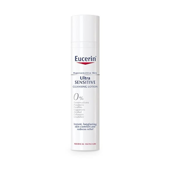 Eucerin UltraSENSITIVE Cleansing Lotion thoroughly and gently cleanses ...