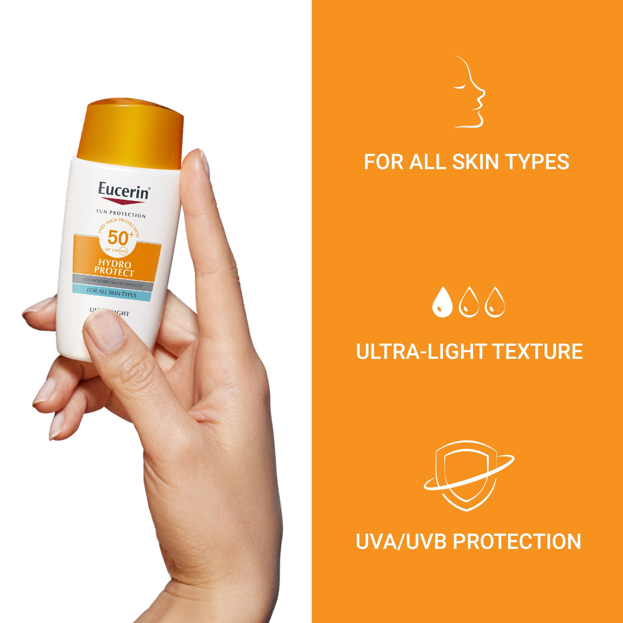 Ultra-light sun fluid / sun protection for all skin types / with SPF 50+