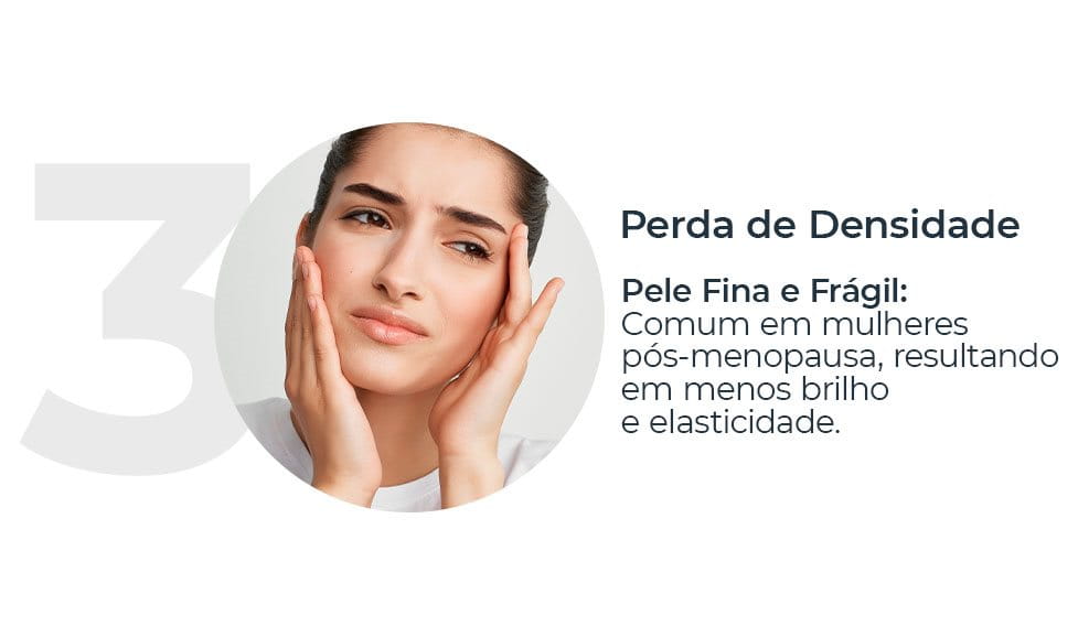 diminuição da densidade da pele