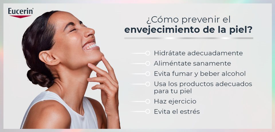 Persona previniendo el envejecimiento de la piel