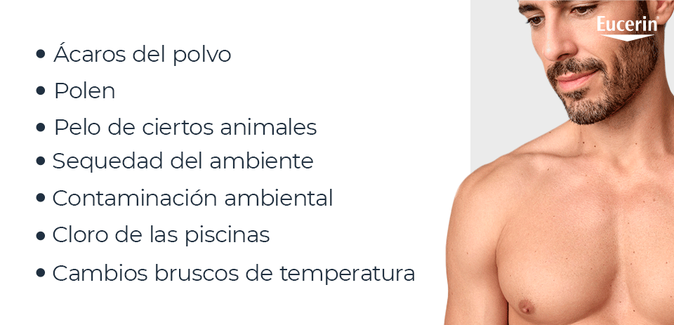 Factores que empeoran la dermatitis atópica.