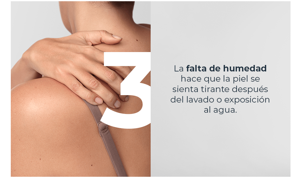 La falta de humedad hace que la piel se sienta tirante