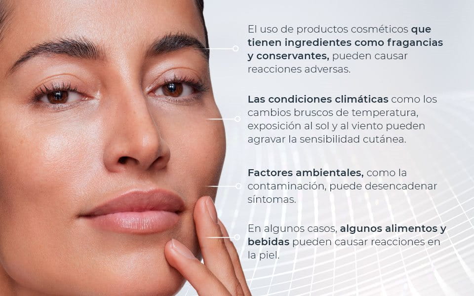Factores que desencadenan la piel sensible