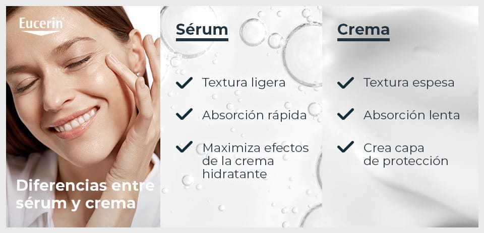 Diferencias entre crema y sérum facial