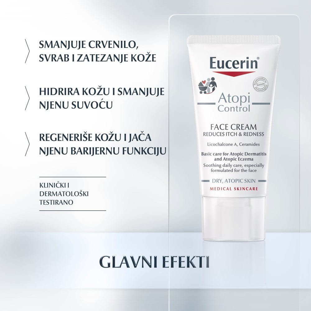 Eucerin AtopiControl Krema za lice - Glavni efekti