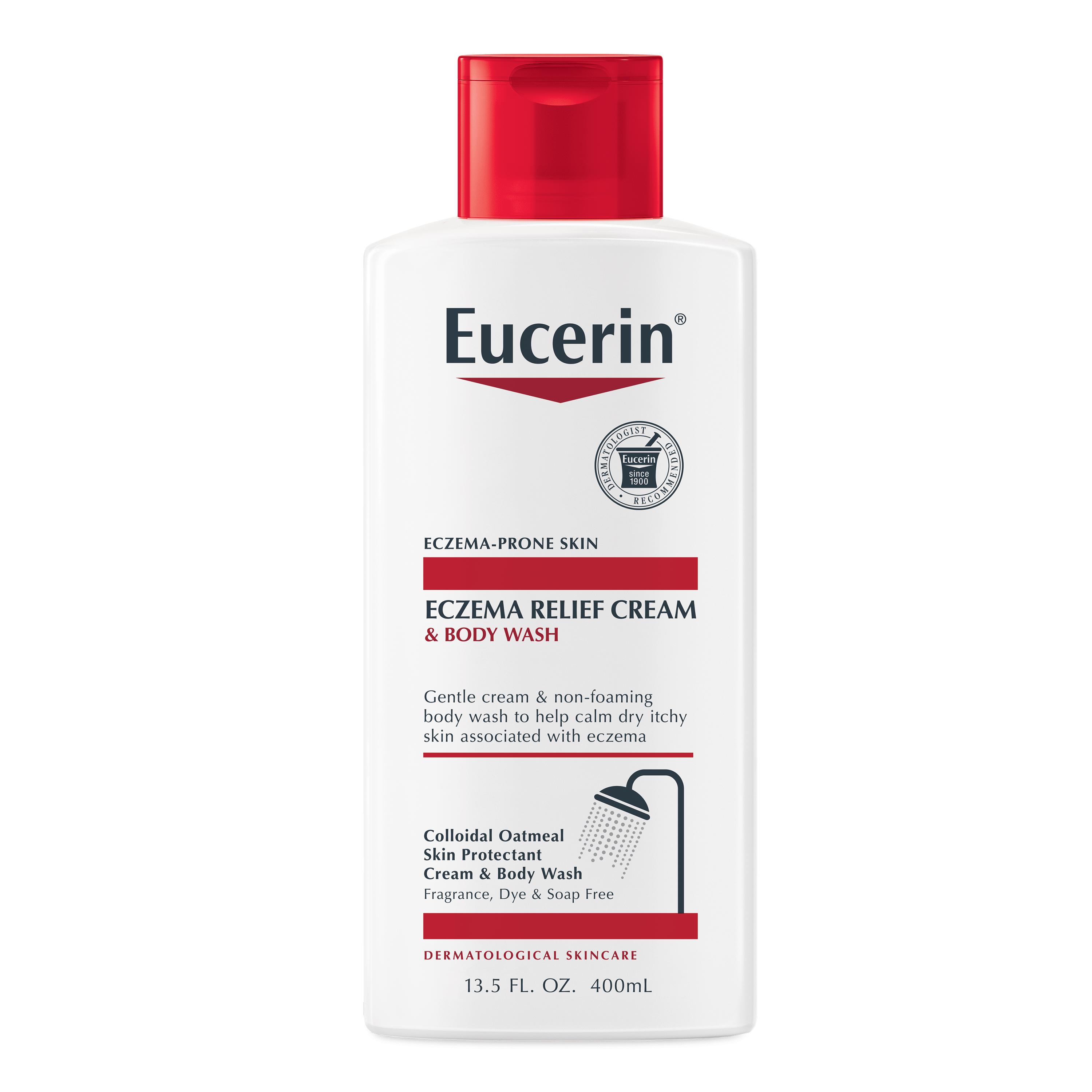 Eucerin Eczema Relief & Cream Body Wash, 13.5 Fl Oz Bottle