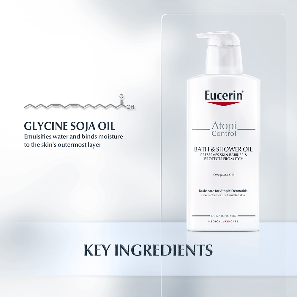 Eucerin AtoControl bath & shower oil for atopic skin | Eucerin