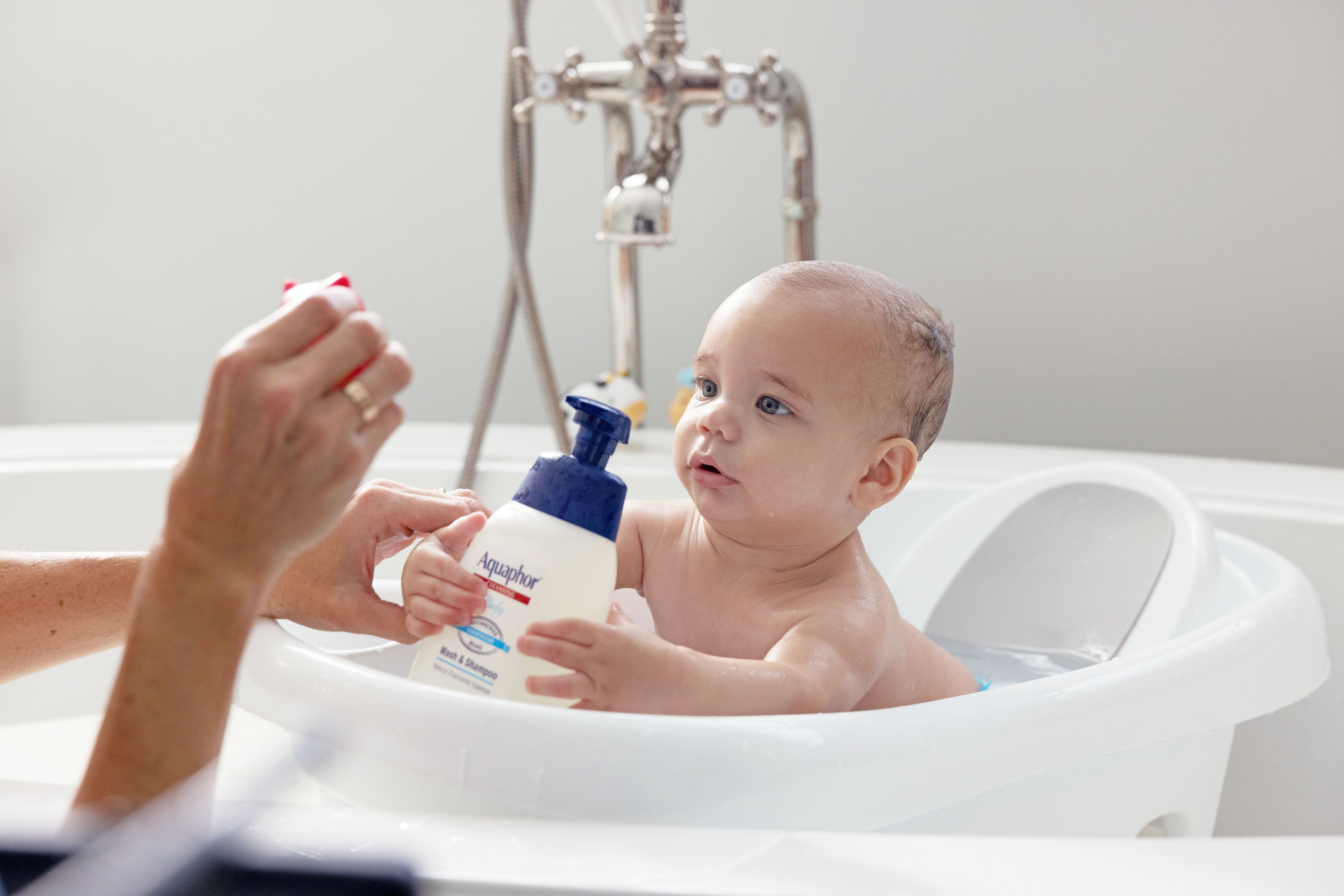 baby in bath