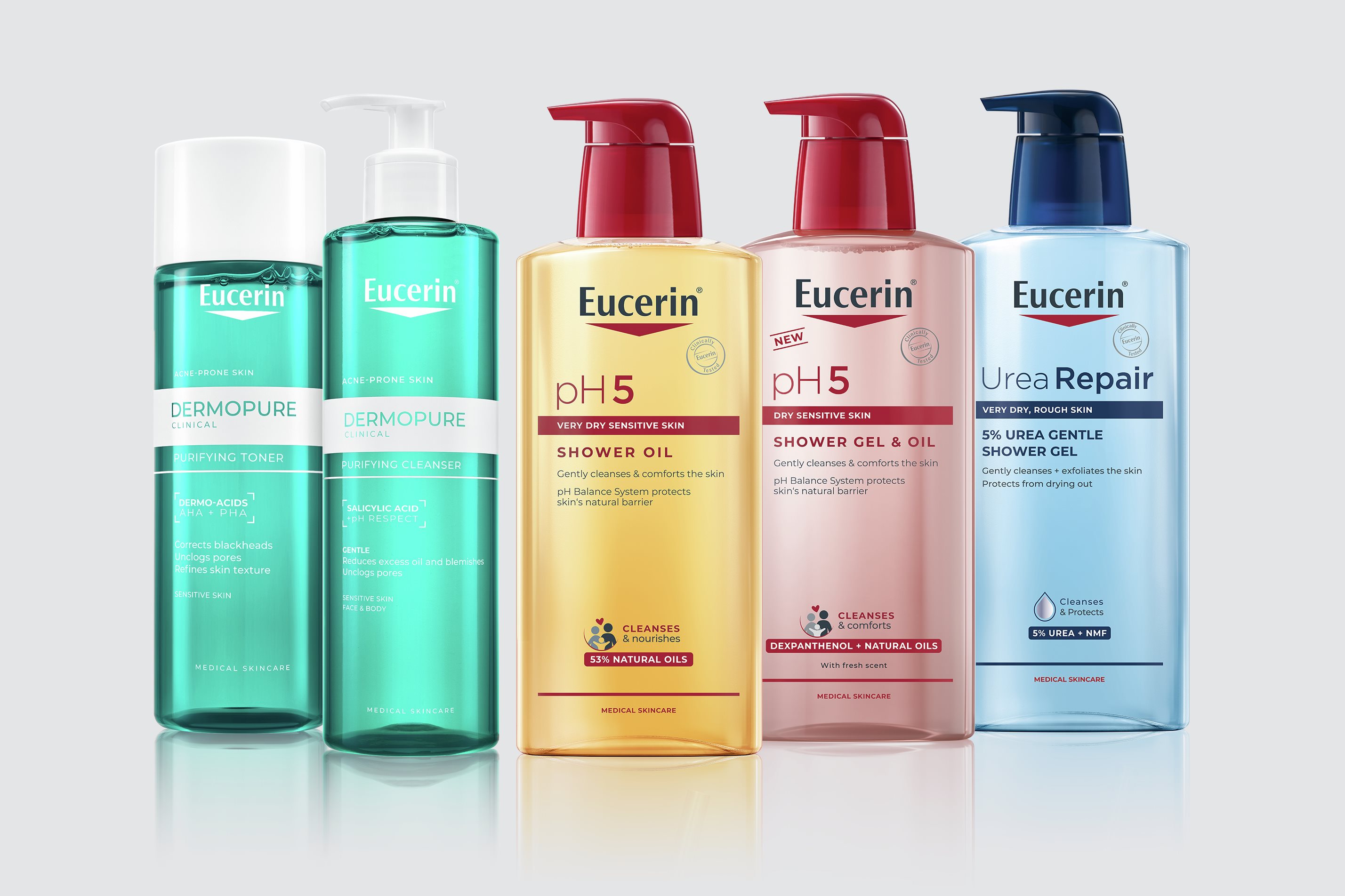 Recyklované lahve s produkty Eucerin
