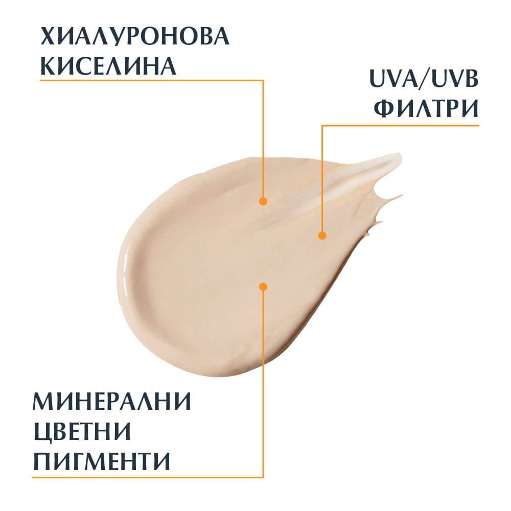 ключови съставки на Eucerin Оцветен слънцезащитен гел-крем за лице