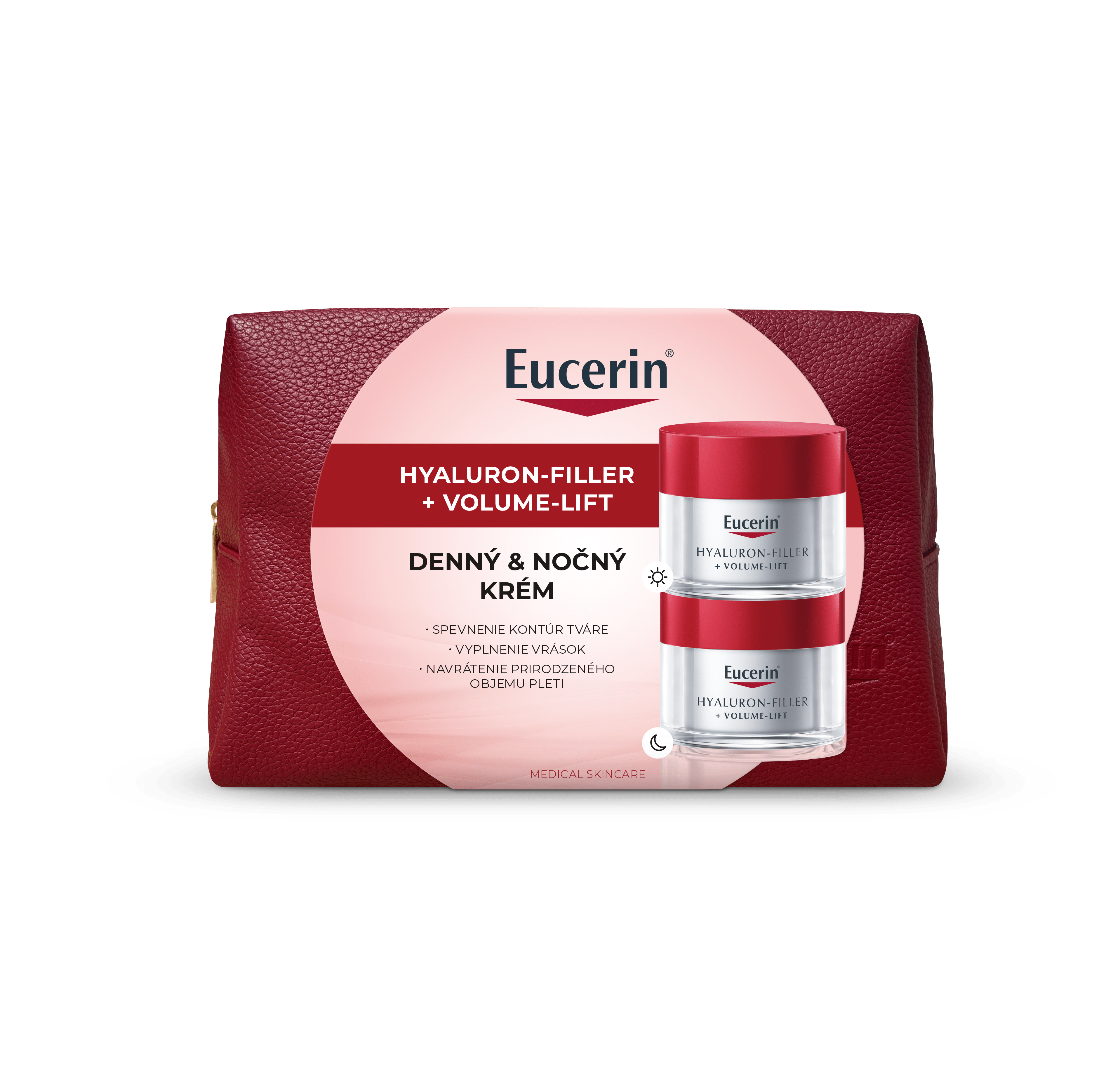 Vianočné balenie Hyaluron-Filler + Volume-Lift Denný krém pre normálnu až zmiešanú pleť & Nočný krém