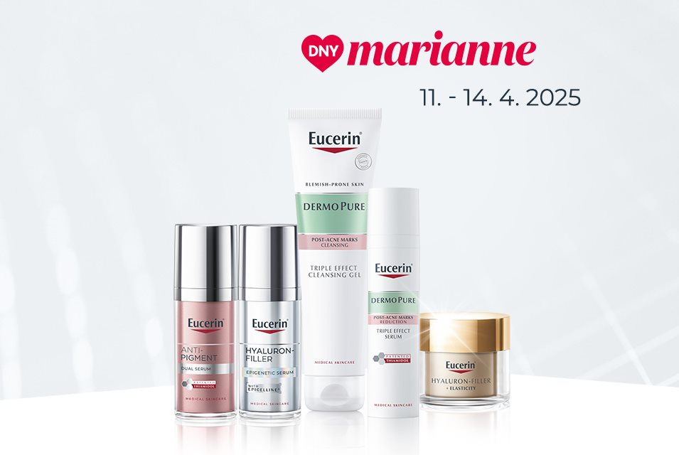 Produkty Eucerin a logo Dny Marianne