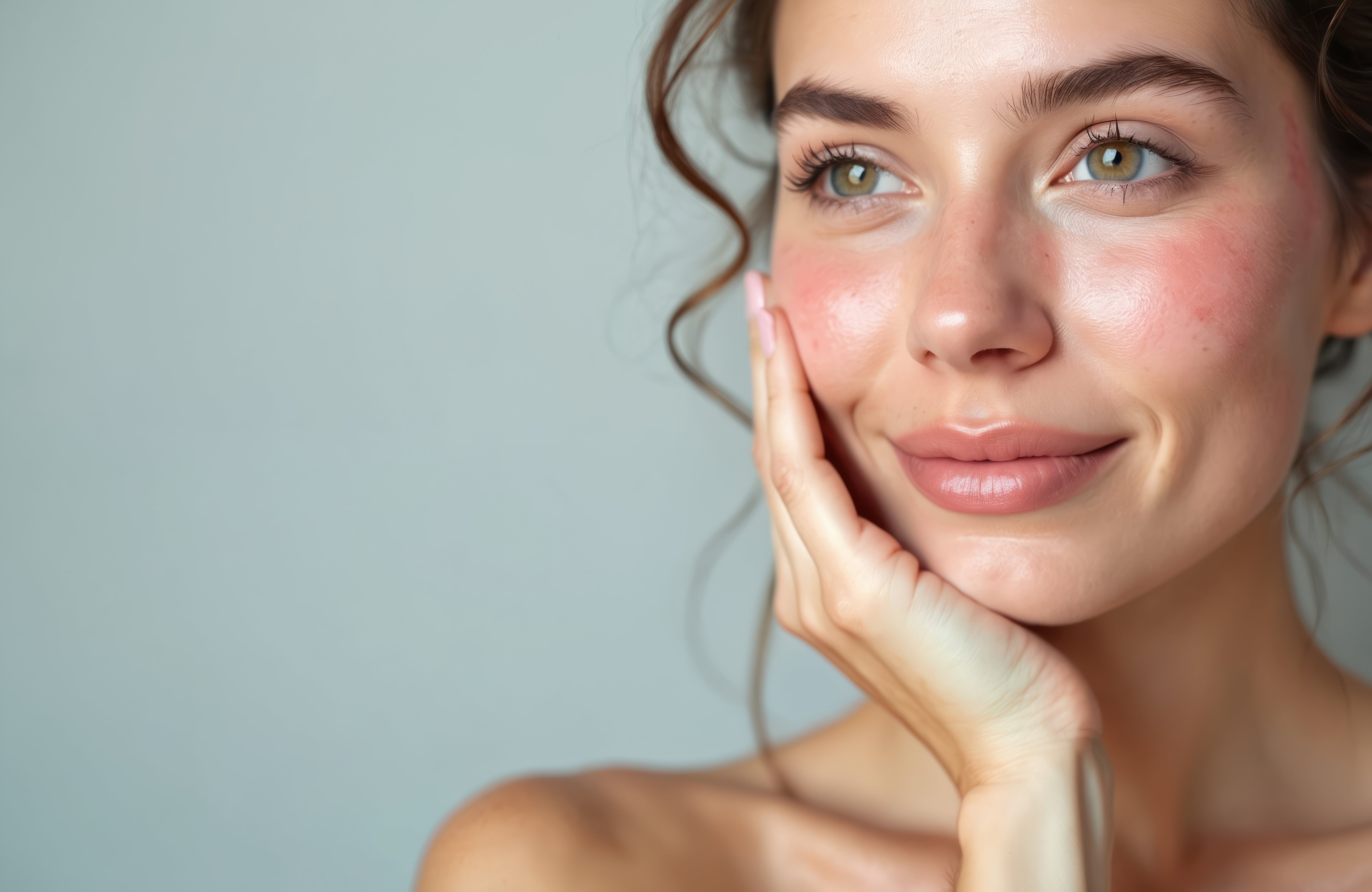 mulher com pele sensível