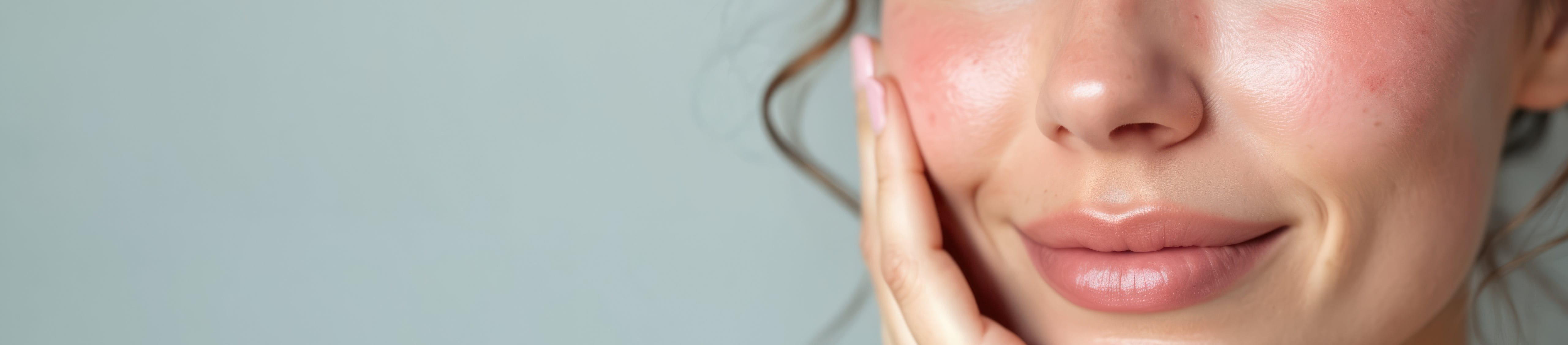 mulher com pele sensível