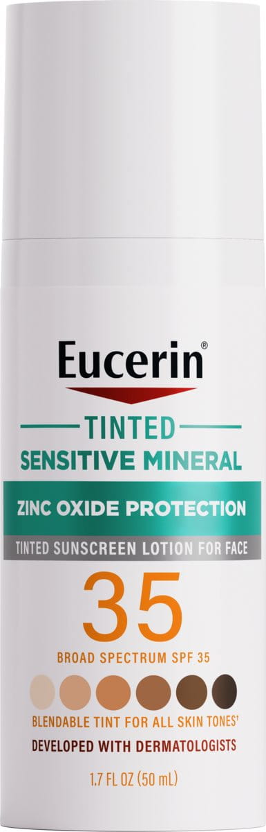 Tinted Mineral Face Sunscreen Lotion SPF 50 Eucerin Sun