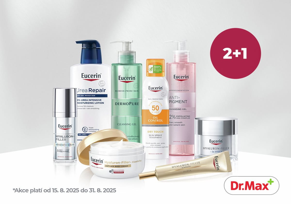 produkty Eucerin a logo Dr. Max