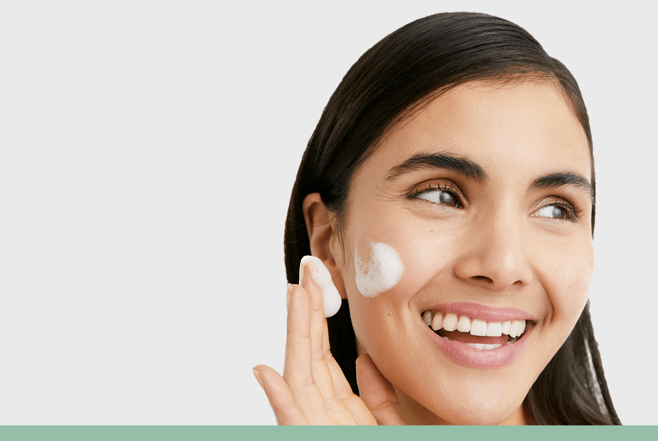 Woman Applying Anti-acne Product