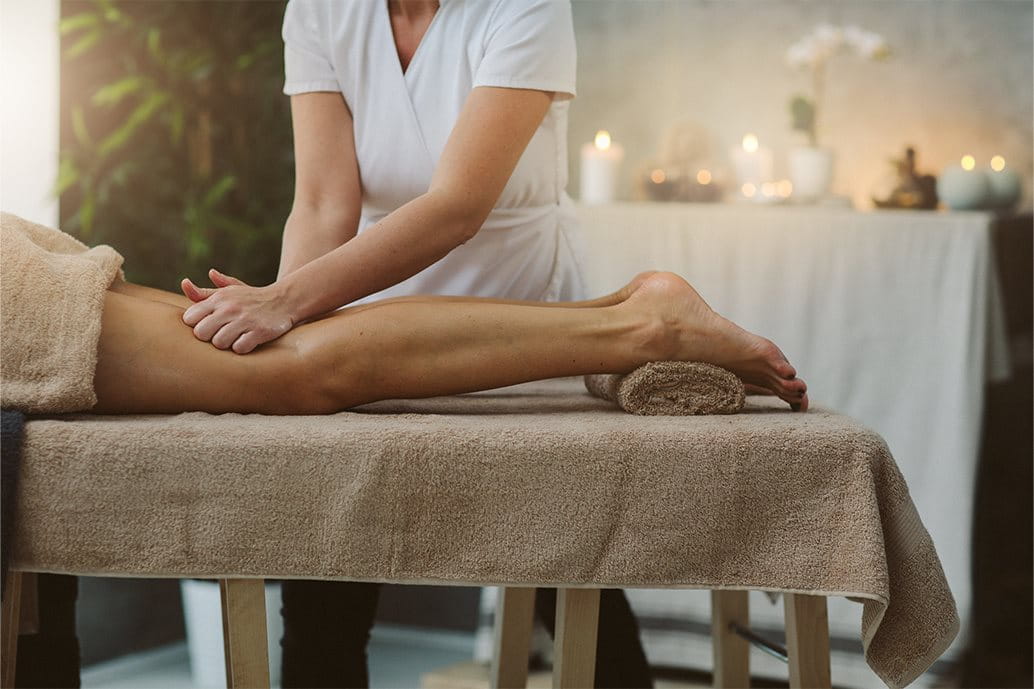 massaggio linfodrenante gambe