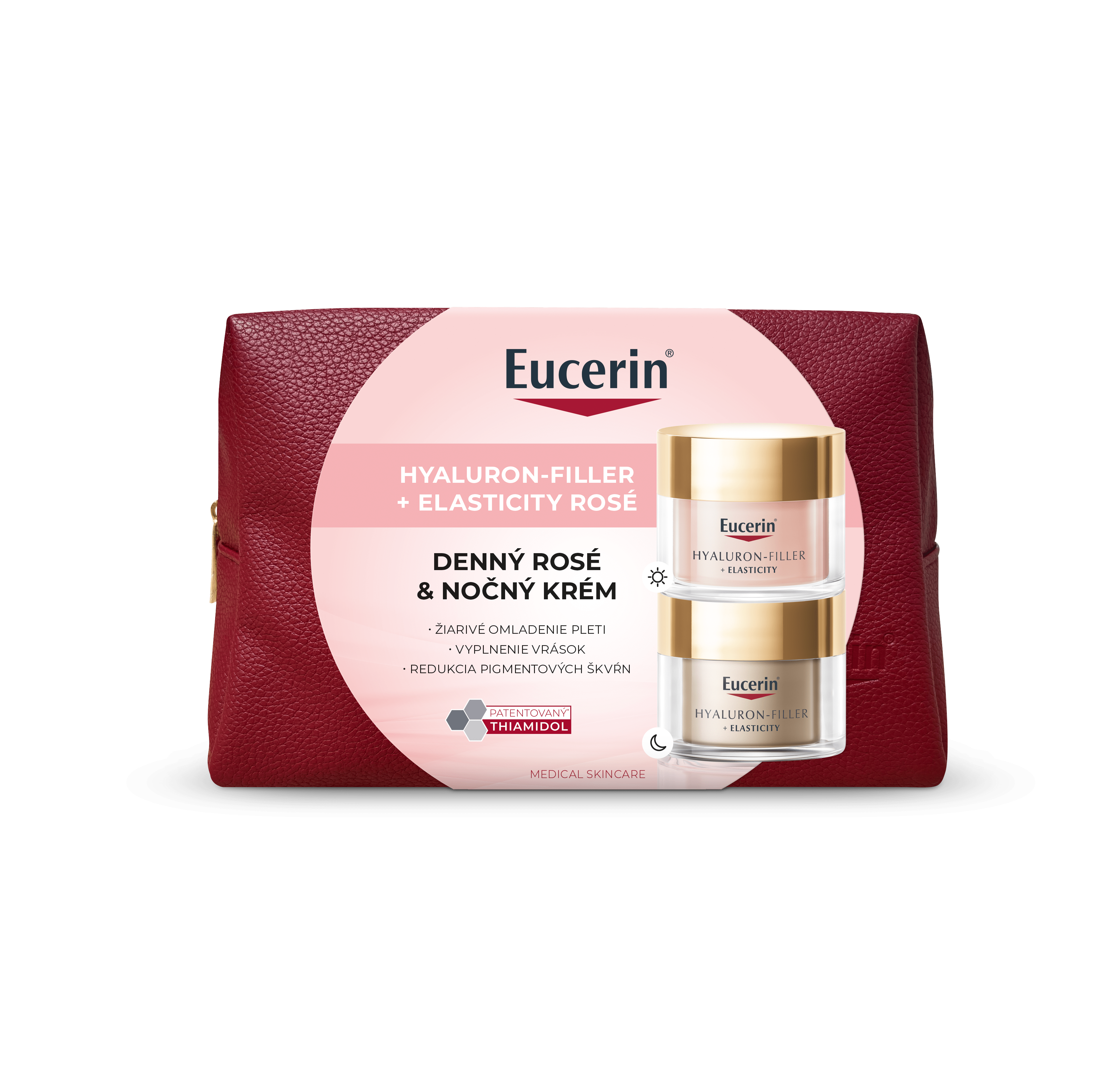 Vianočné balenie Hyaluron-Filler + Elasticity Denný krém Rosé & Nočný krém