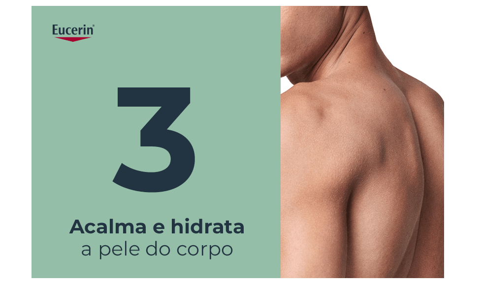 Acalma e hidrata a pele do corpo