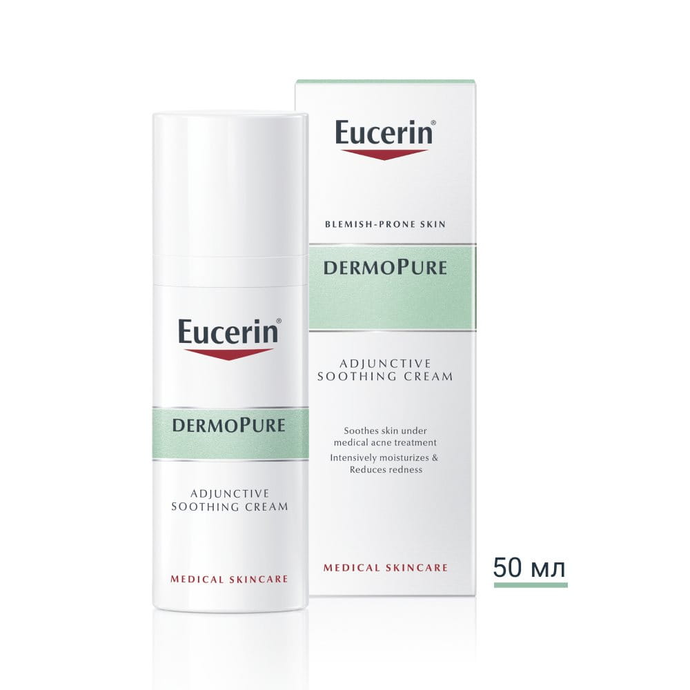 Eucerin DermoPURE Интензивен Успокояващ Крем за лице, за кожа склонна към акне