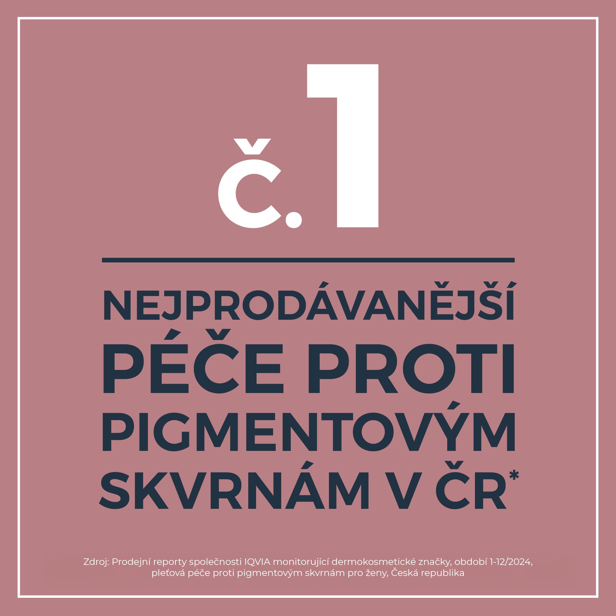 Logo Nejprodávanější péče proti pigmentovým skvrnám v ČR