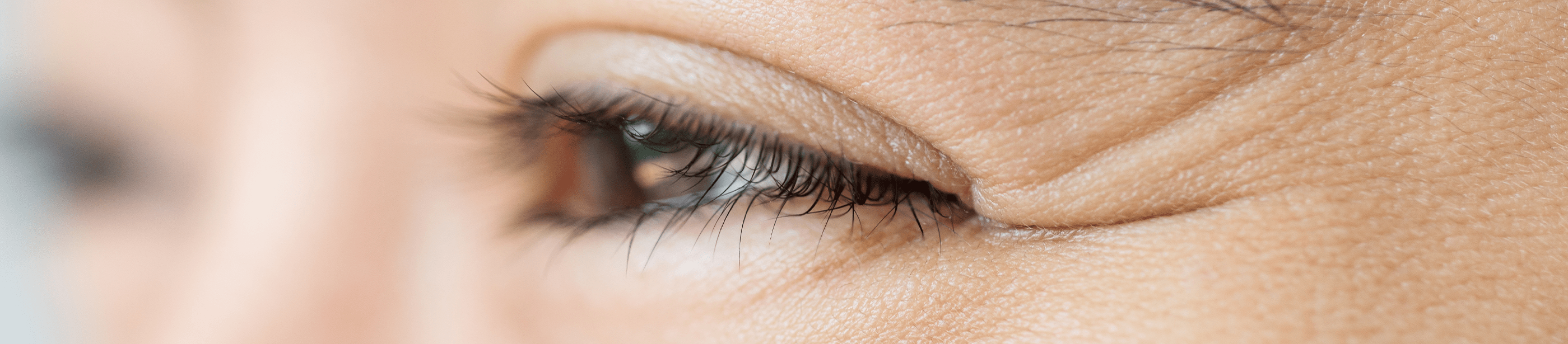 Zone des yeux d'une femme avec un corbeau