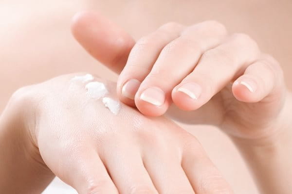 Hand creme being applied on hands