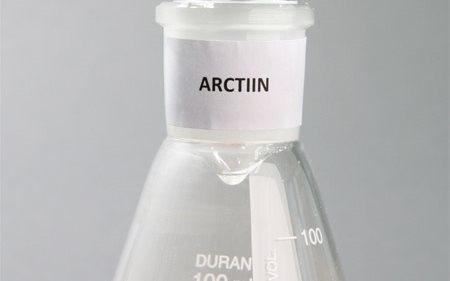conical flask with Arctiin (Arctium Lappa)