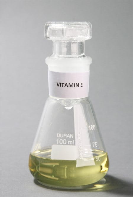 conical flask with Vitamin E