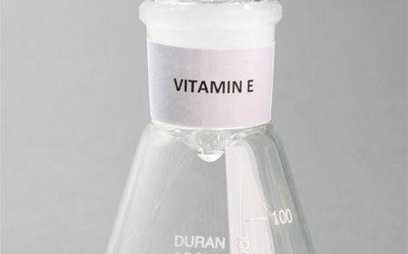 conical flask with Vitamin E