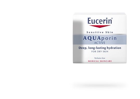 Eucerin AQUAporin ACTIVE sausos odos drėkiklis