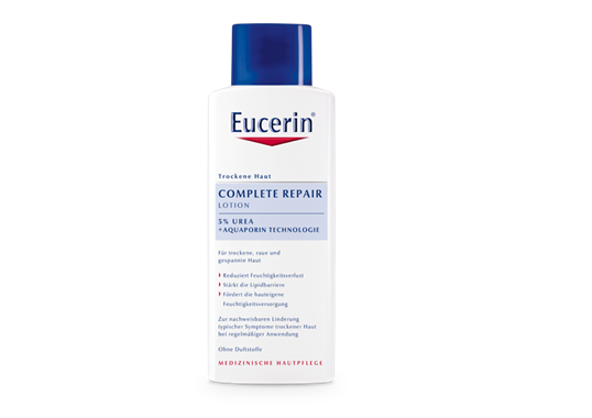 Легкий зволожуючий лосьйон для тіла для сухої шкіри Eucerin Complete Repair для сухої, згрубілої та шершавої  шкіри