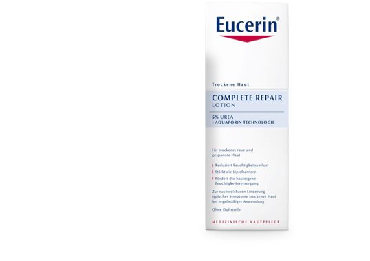 Легкий зволожуючий лосьйон для тіла для сухої шкіри Eucerin Complete Repair для сухої, згрубілої та шершавої  шкіри