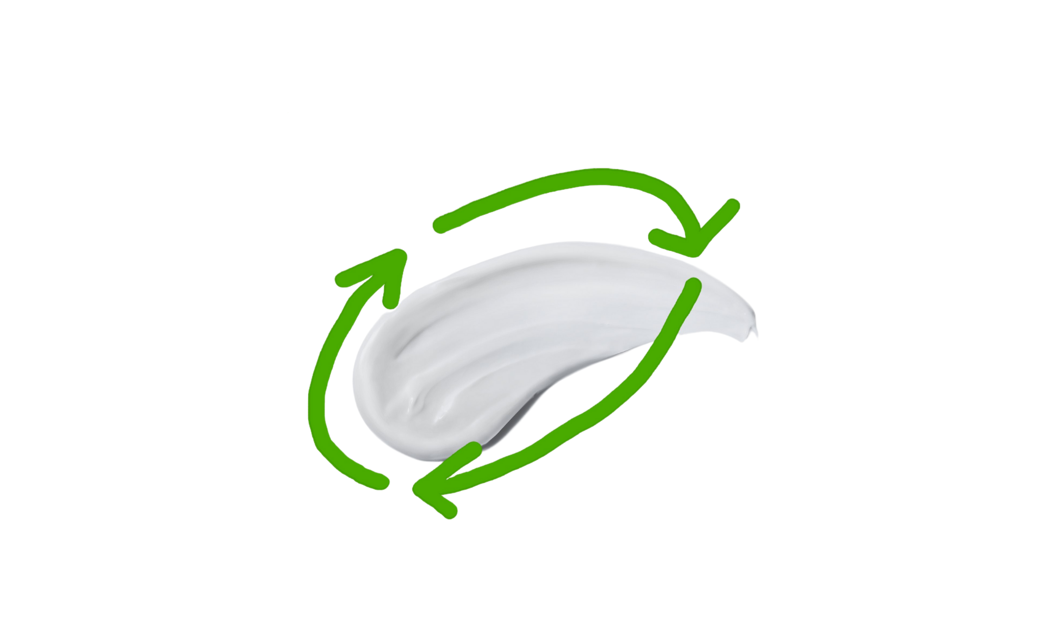 Une tache de lotion entourée d