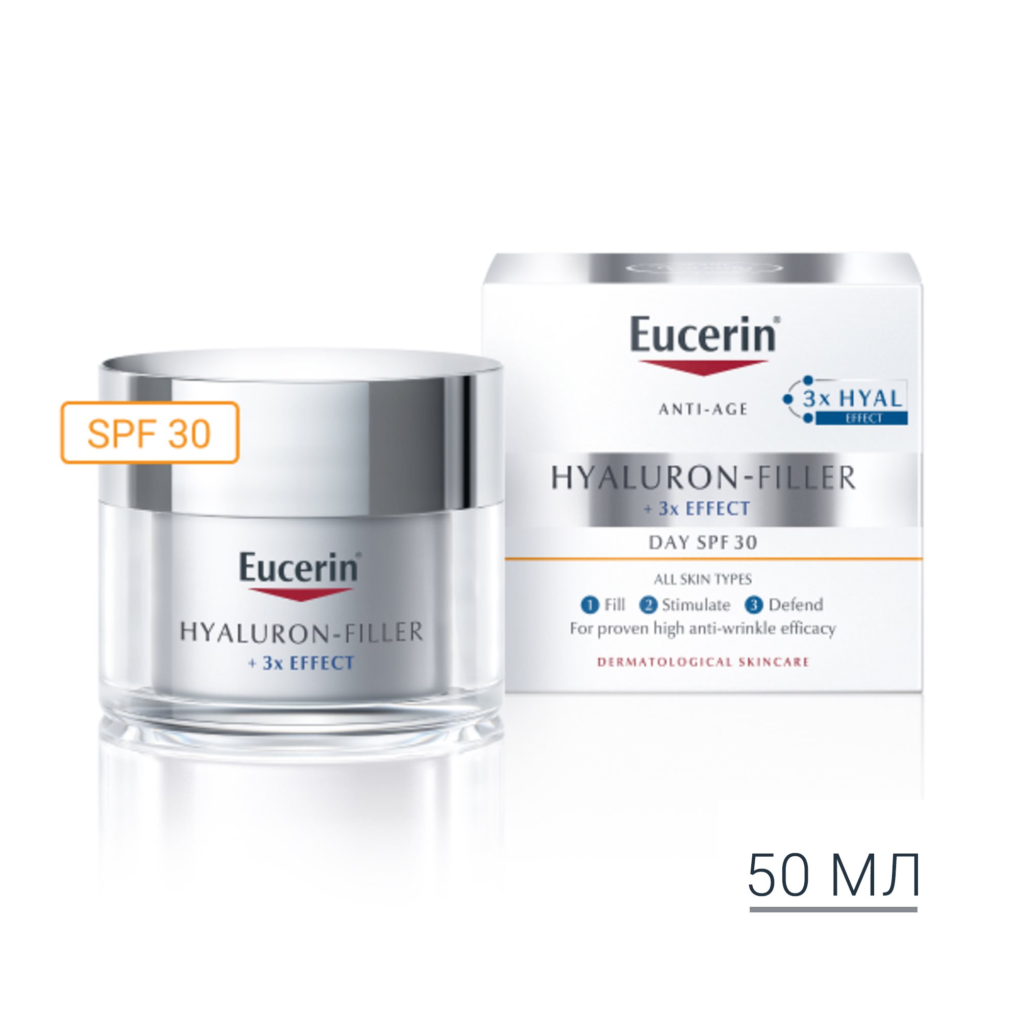 Eucerin Hyaluron-Filler Денний крем  з SPF 30