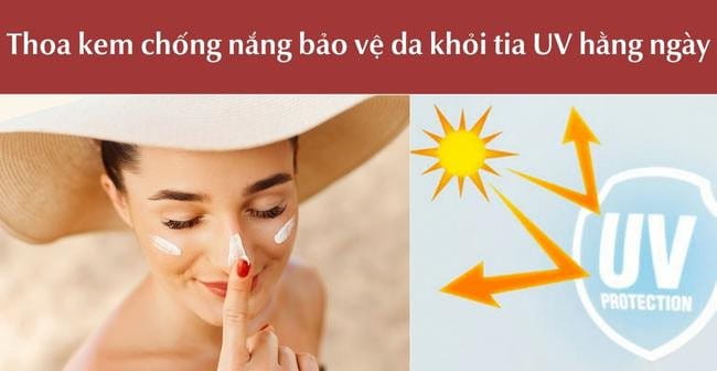 Thoa kem chống nắng bảo vệ da hằng ngày