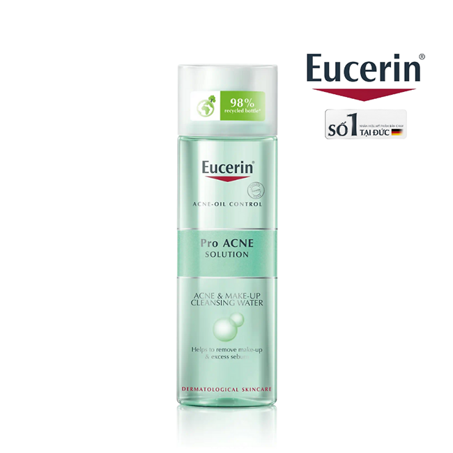 Eucerin Pro Acne & Make-up Cleansing Water là lựa chọn hợp lý cho da mụn và thâm