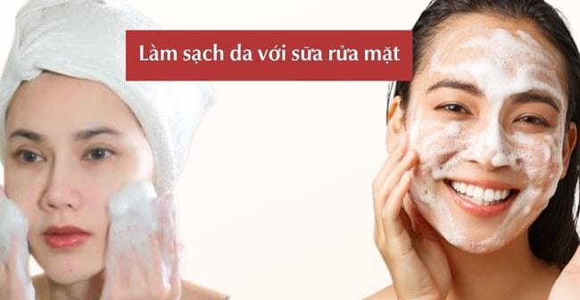 Rửa mặt giúp làm sạch sâu làn da