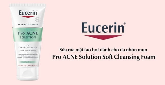 Sữa rửa mặt tạo bọt Eucerin dành cho da nhờn mụn